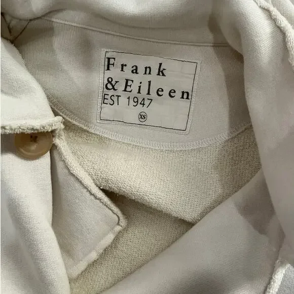 Frank & Eileen Belfast Trench Coat Vintage White Triple Fleece Size XS  Made USA - Picture 9 of 11